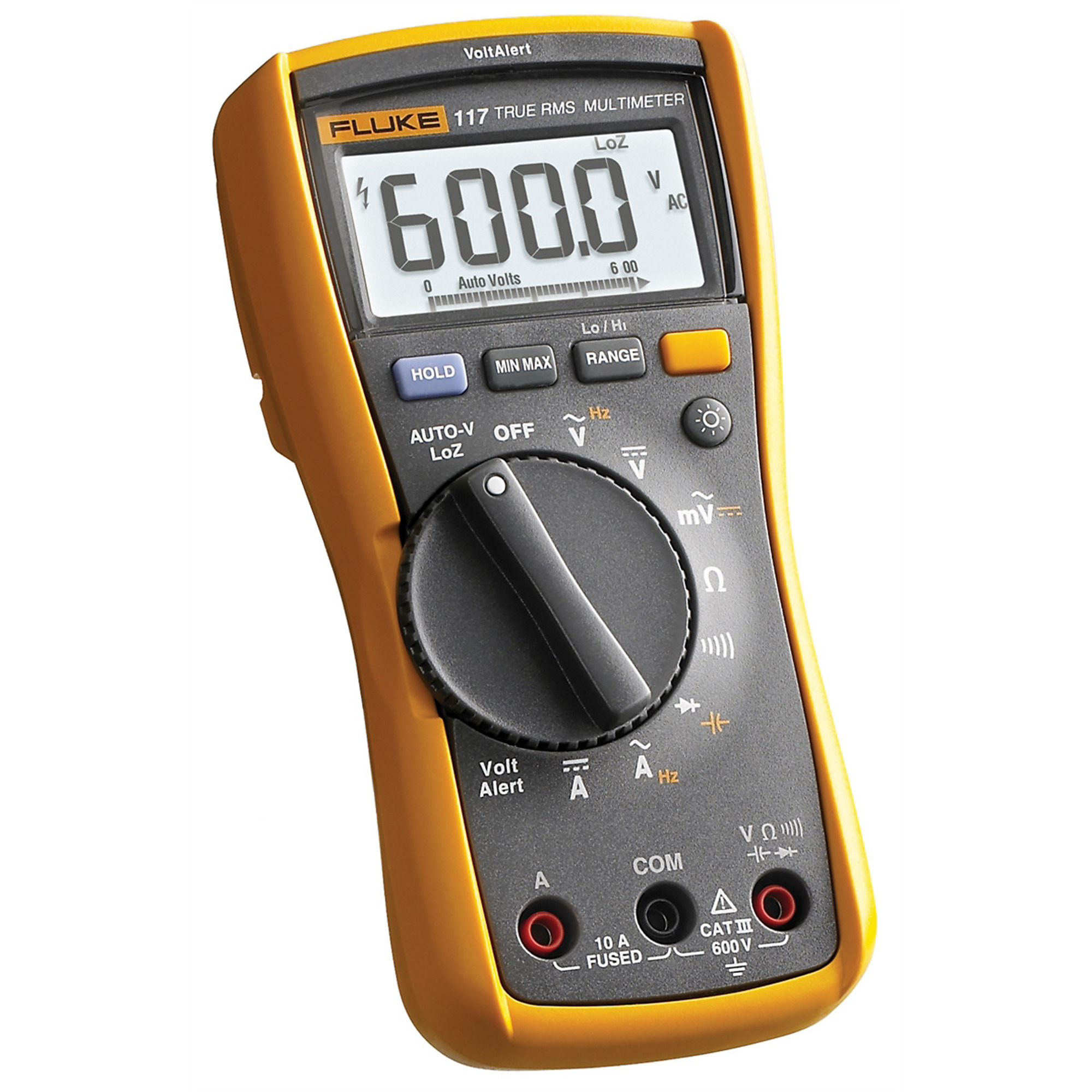 Fluke Electrician's True RMS Multimeter — LoZ Function, VoltAlert Technology, AutoVolt, Model# FLU117